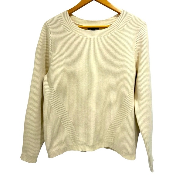 J. Crew Ribbed Stretch Crewneck Minimalist Relaxed Fit Sweater - Size XS - Picture 5 of 12